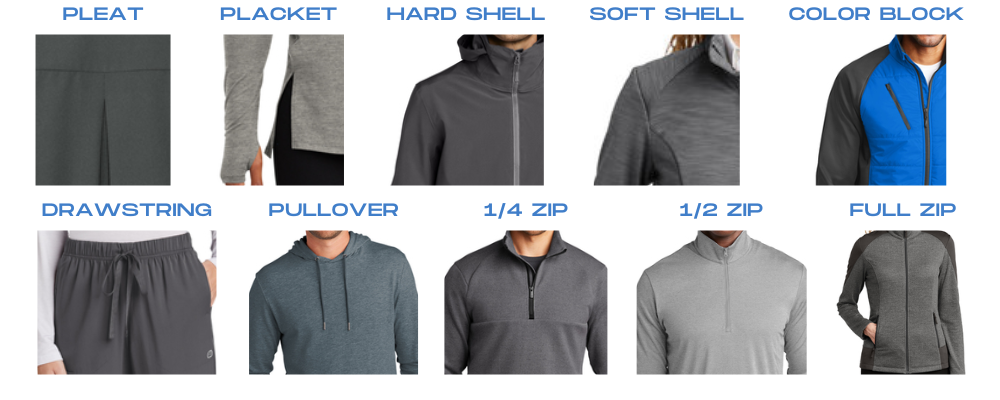 apparel detail terms for purchasing company apparel