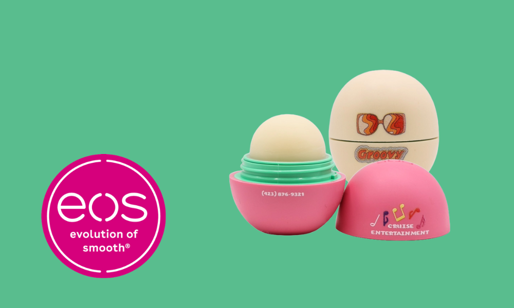 branded lip balm balls from eos