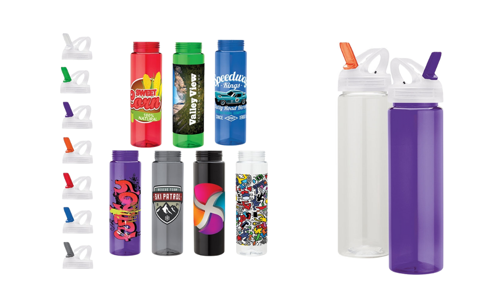 colorful sports water bottle full color print