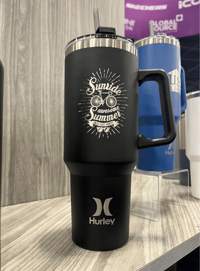 laser engraved hurley tumbler for high end giveaway