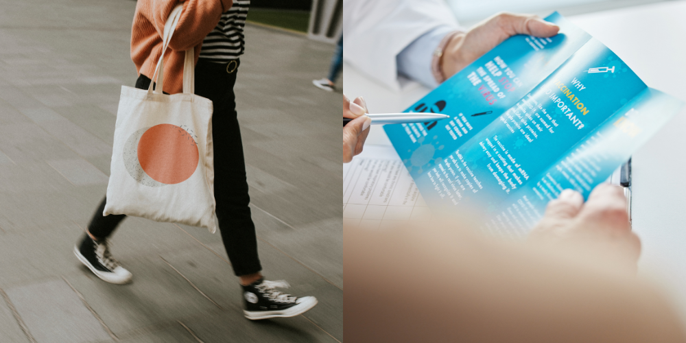 promotional product material versus printed collateral