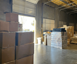 receiving area of a fulfillment warehouse