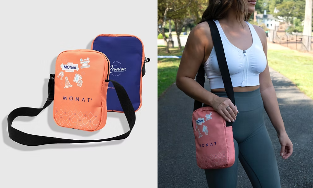 promotional sublimated crossbody bag for company gifts