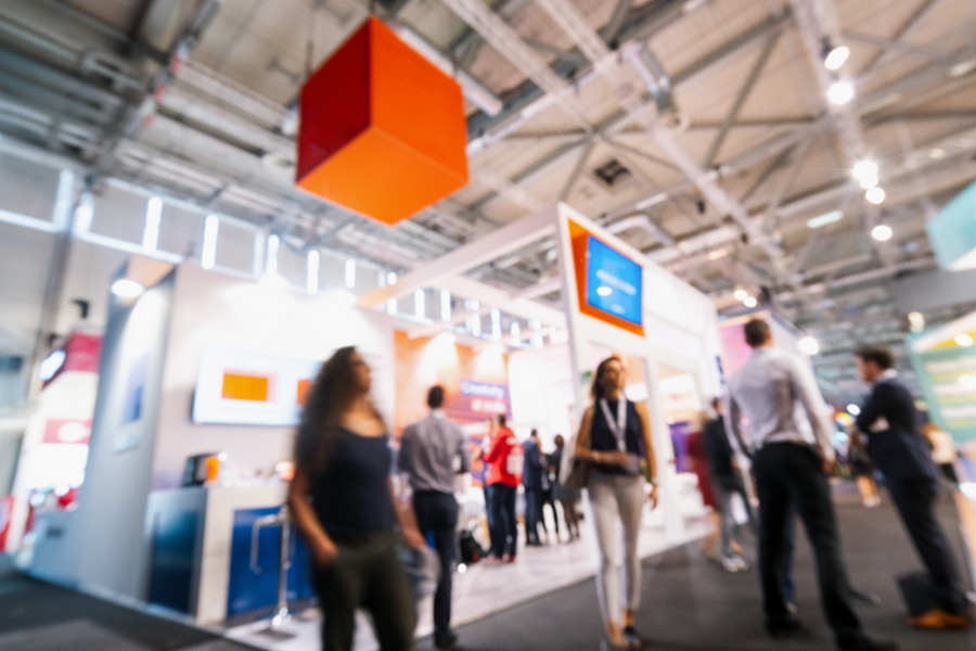 walking a tradeshow floor
